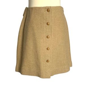 Vintage 70s Peerless of Boston wool mini skirt, S